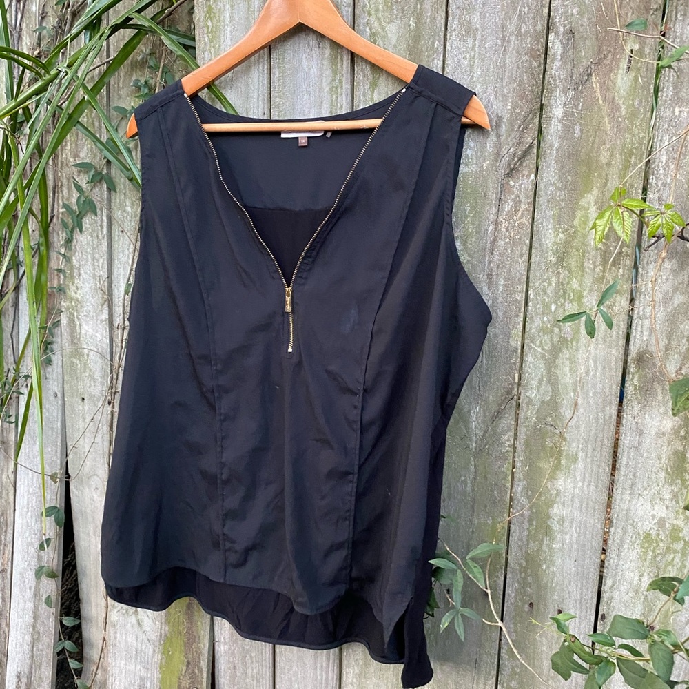 Calvin Klein black zipper shirt